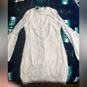 Elegant White Lace Dress